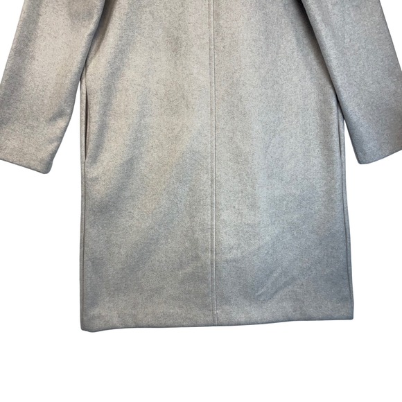 ZARA‎ Long Cream Beige Lapel Collar Coat Classic Staple Neutral Soft Medium - Picture 9 of 12